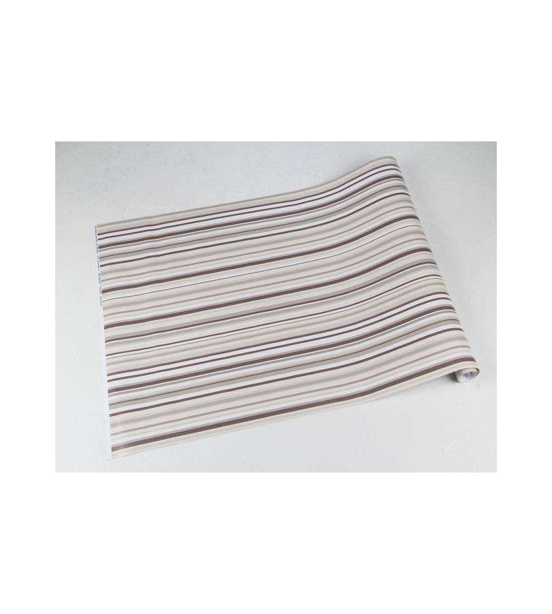 Papel de parede com listras brancas, bege e cinza - Listrado 38