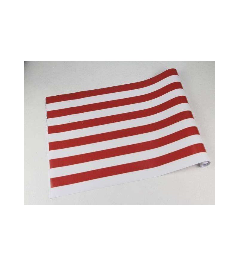 Papel de parede com listras brancas e vermelhas esfumaçadas - Listrado 39