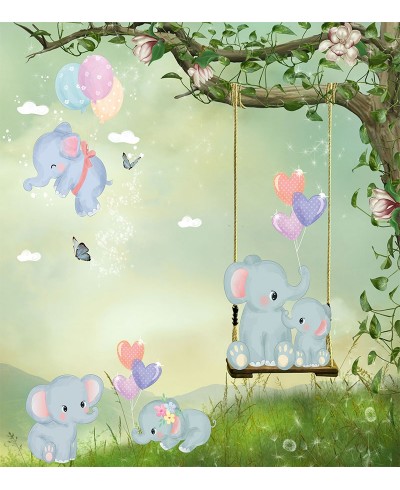 Painel Fotomural Paisagem Com Elefantinhos Painel Fotomural Paisagem Com Elefantinhos