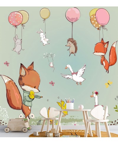 Painel Fotomural Infantil Animais em festas Painel Fotomural Infantil Animais em festas