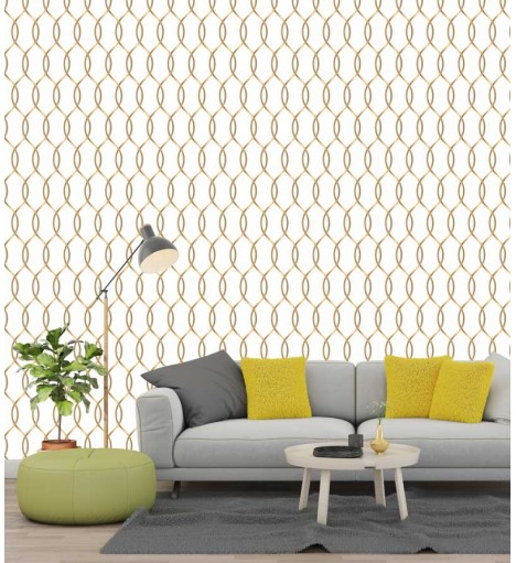 Papel de Parede Diamond Curve Bianco