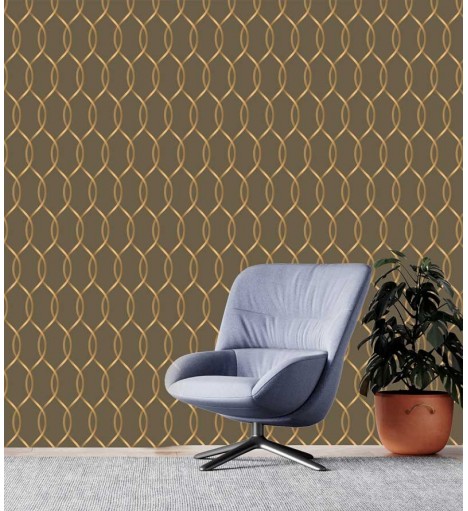 Papel de Parede Diamond Curve Terroso