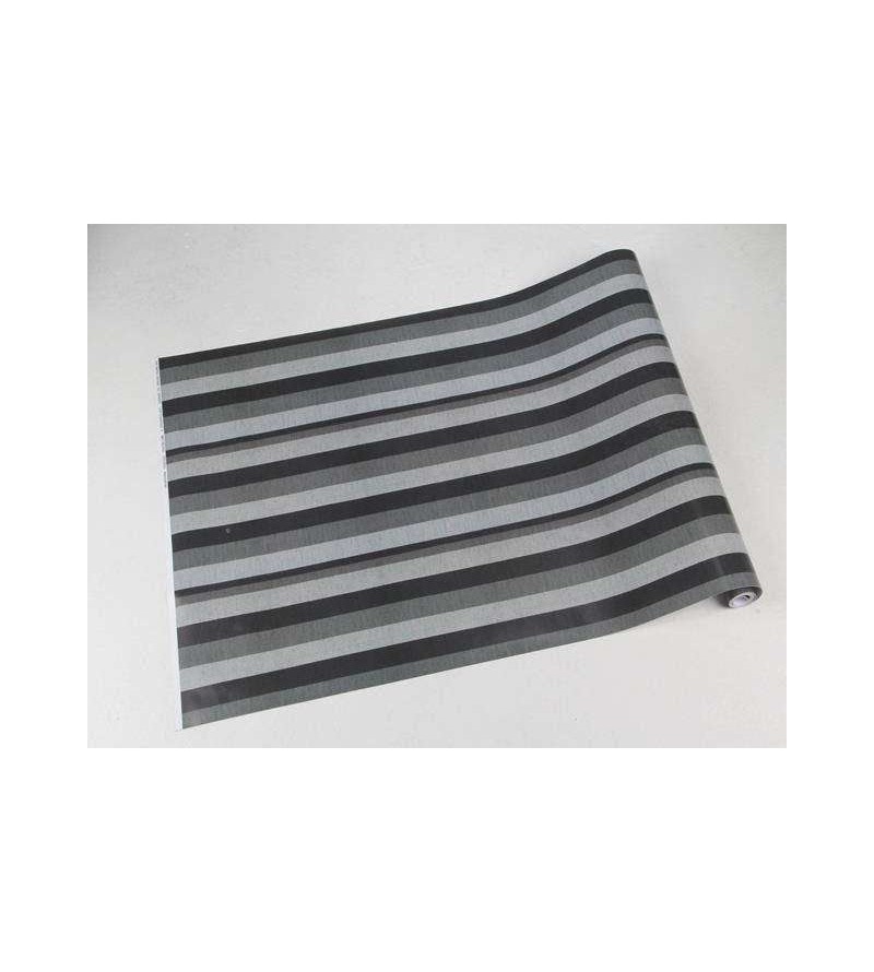 Papel de parede com listras em tons de cinza - Listrado 43