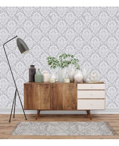 Papel de parede Damask Gray Papel de parede Damask Gray