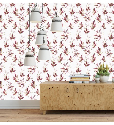 Papel de parede Floral Metalizado