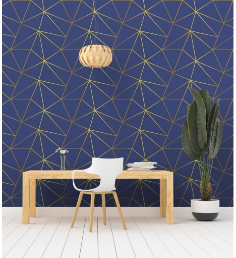 Papel de Parede Diamond Naval Gold