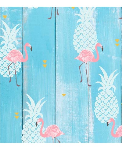 Papel de Parede Flamingos Abacaxi Papel de Parede Flamingos Abacaxi