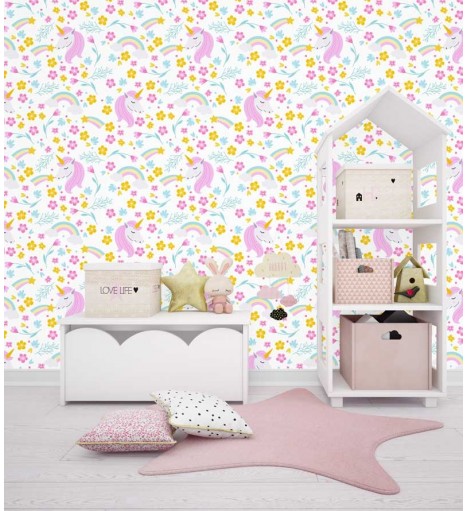 Papel de parede Infantil Unicórnio Penelope