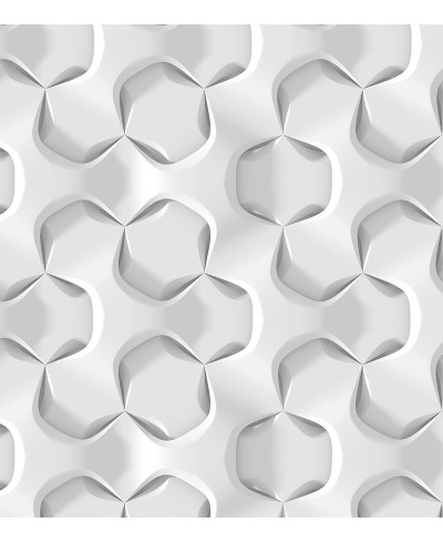 Papel de Parede 3D Ilusão em tons de cinza e branco Papel de Parede 3D Ilusão em tons de cinza e branco