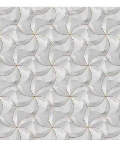 Papel de Parede 3D Flores Ilusão Em tons de Branco e amarelo Papel de Parede 3D Flores Ilusão Em tons de Branco e amarelo