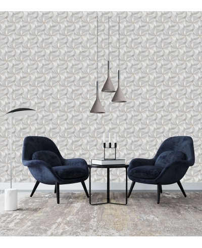 Papel de Parede 3D Flores Ilusão Em tons de Branco e amarelo Papel de Parede 3D Flores Ilusão Em tons de Branco e amarelo