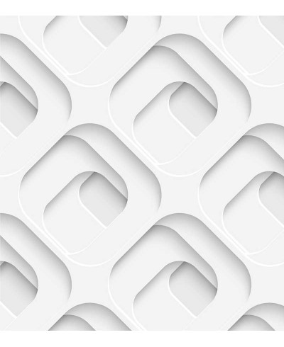Papel de Parede 3D Quadrados Em tons de Branco e cinza