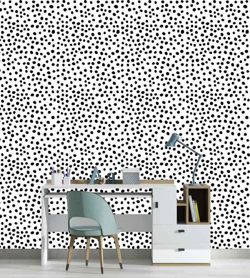 Papel de parede Geométrico Dots P&B