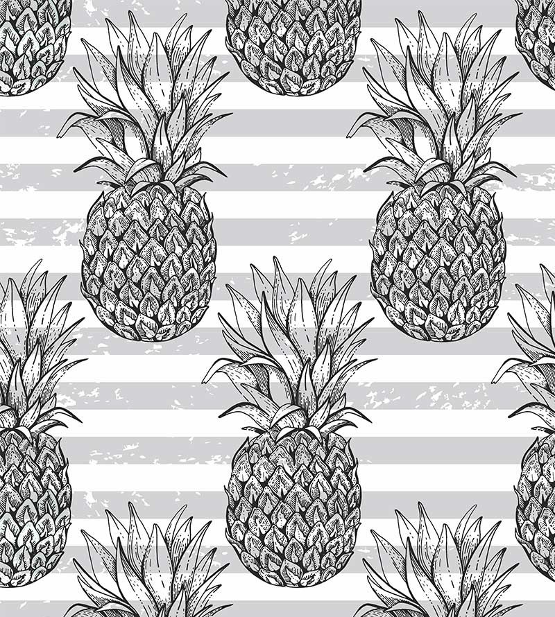 Papel de parede Contemporâneo Pineapple