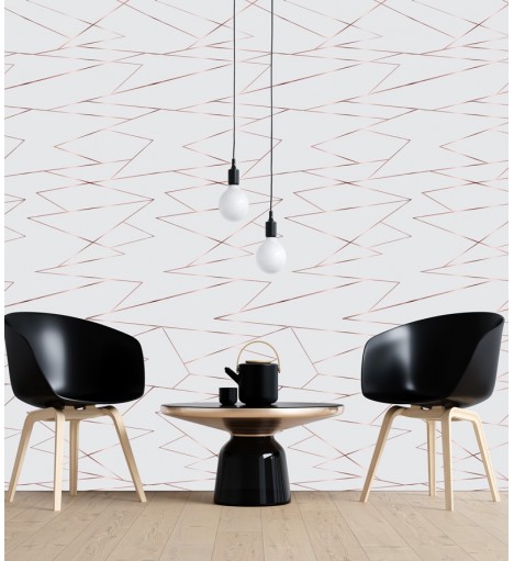 Papel de Parede Diamond Síria Rose Gold