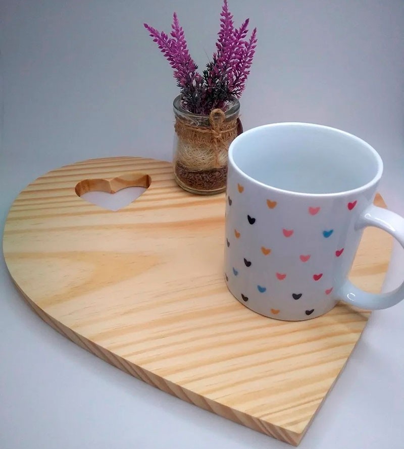 Descanso de Panela Em Formato de Coração