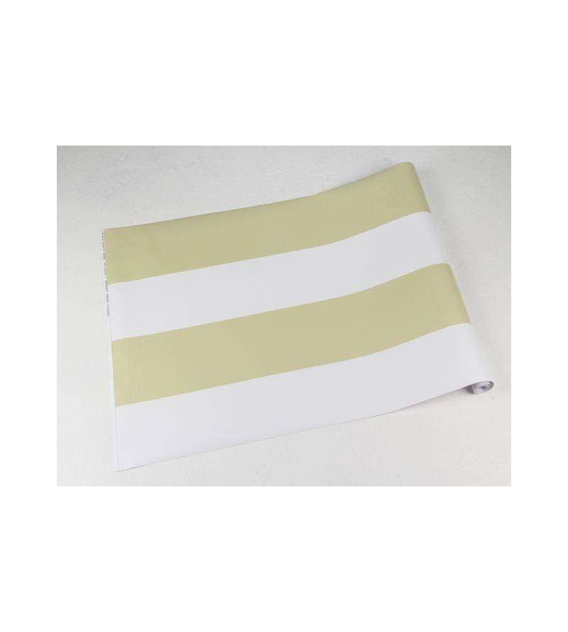 Papel de parede com listras mostarda e brancas - Listrado 87