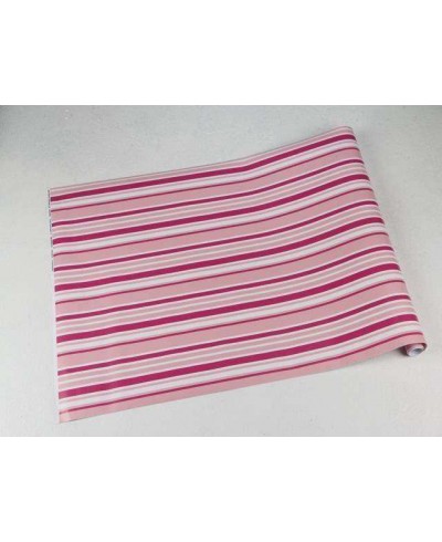 Papel de parede com listras em tons de rosa e branco - Listrado 91