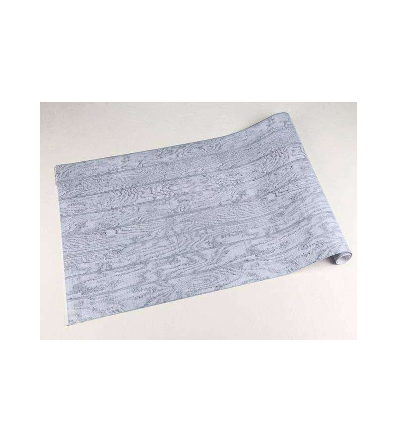 Papel de parede estilo madeira com predominância de tons azul e cinza - Madeira 09