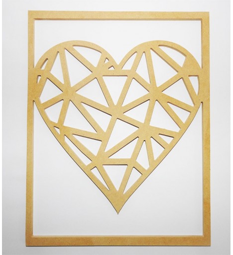 Quadro Decorativo Coração Vazado