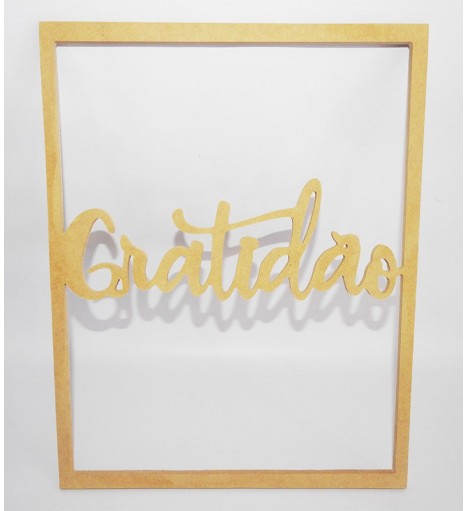Quadro Decorativo Gratidão Vazado