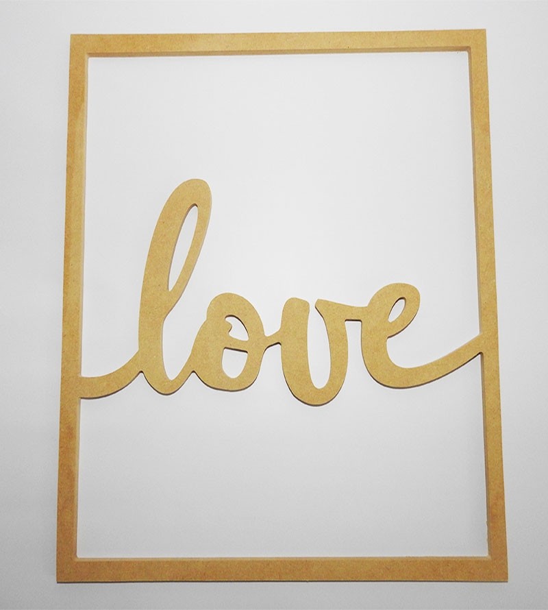 Quadro Decorativo Love Vazado