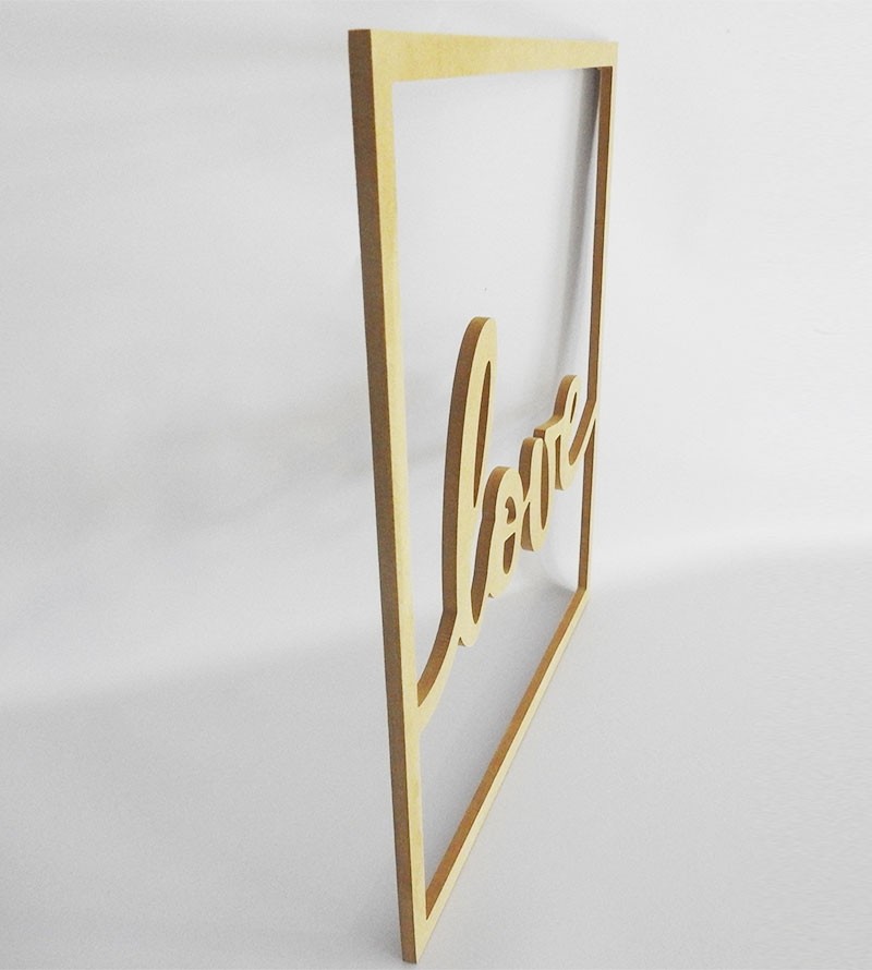 Quadro Decorativo Love Vazado