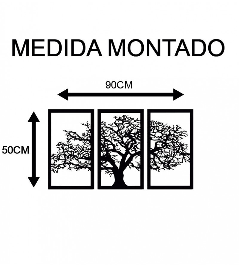 Trio Arvore da Vida em MDF Vazado