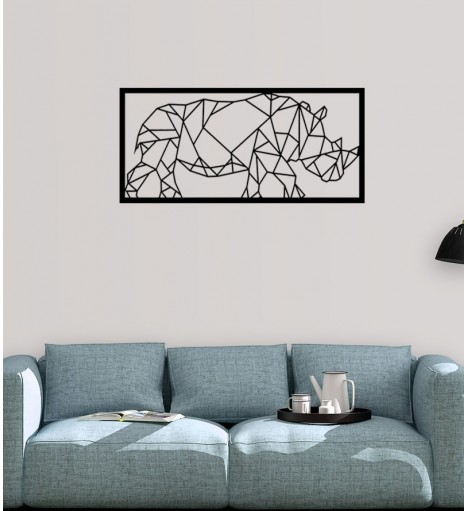 Rinoceronte em MDF Vazado