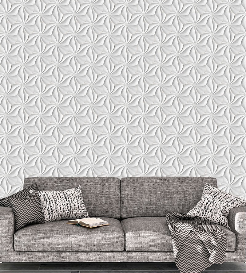 Papel de Parede 3D Geométrico Flores