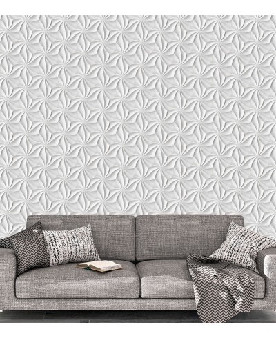 Papel de Parede 3D Geométrico Flores