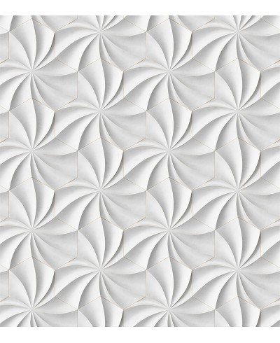 Papel de Parede 3D Geométrico Flores