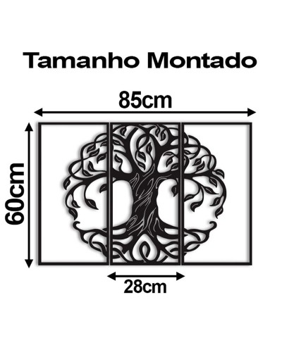Árvore da Vida Redonda em MDF Vazado