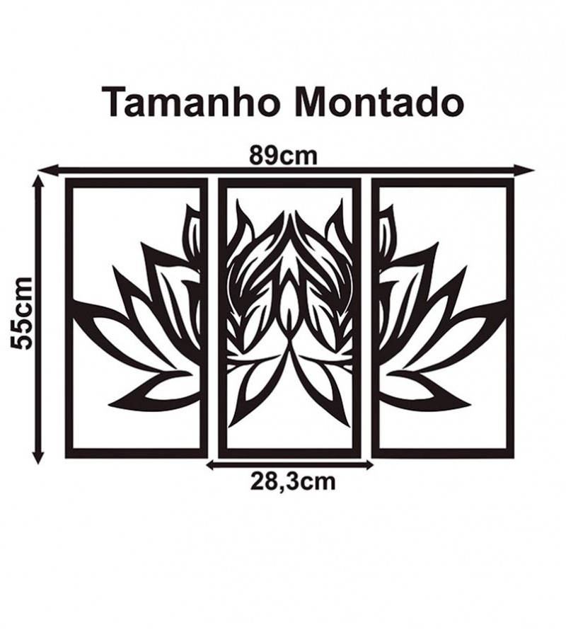 Flor de Lótus em MDF Vazado