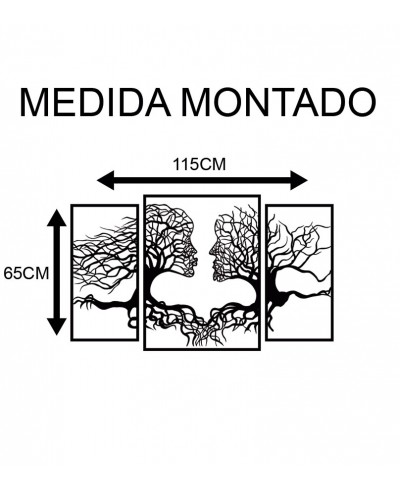 Quadro Decorativo Rosto Casal Vazado