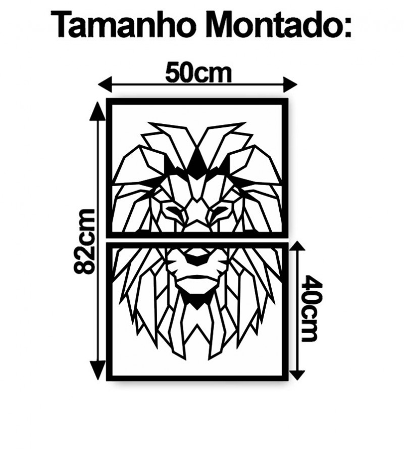 Leão em MDF Vazado
