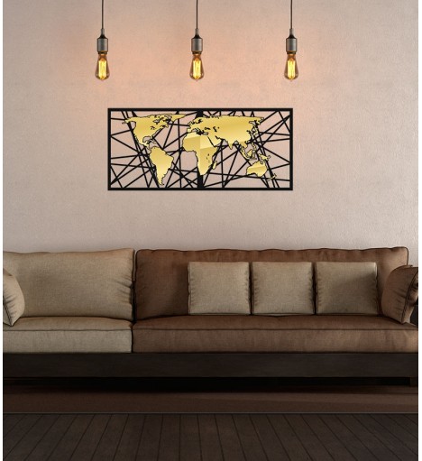 QUADRO MAPA MUNDI ABSTRATO