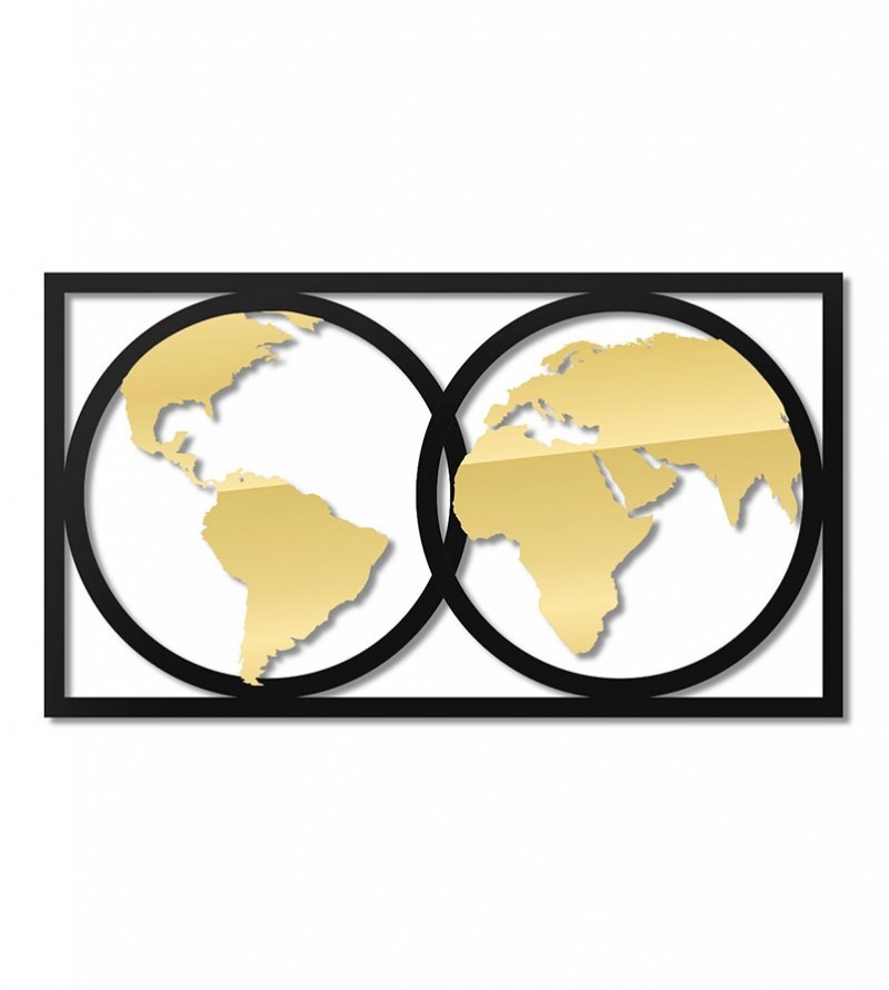 Espelho Mapa-Múndi Acrílico