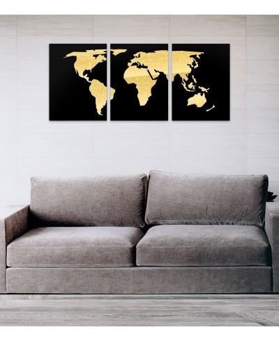 Espelho Mapa-Múndi Acrílico Geométrico