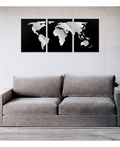 Espelho Mapa-Múndi Acrílico Geométrico