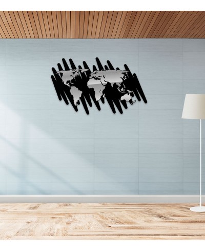 Espelho Mapa-Múndi Acrílico Simples Espelho Mapa-Múndi Acrílico Simples