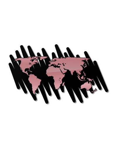 Espelho Mapa-Múndi Acrílico Simples Espelho Mapa-Múndi Acrílico Simples