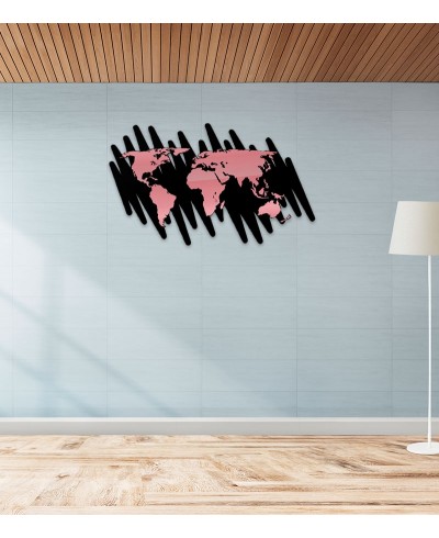 Espelho Mapa-Múndi Acrílico Simples Espelho Mapa-Múndi Acrílico Simples