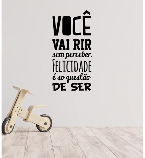 Adesivo autocolante "Você vai rir sem perceber"