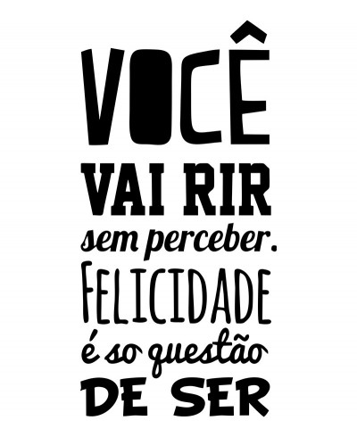 Adesivo autocolante "Você vai rir sem perceber"