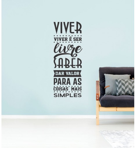 Adesivo autocolante "Viver é ser livre"