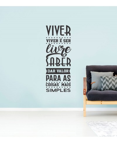 Adesivo autocolante "Viver é ser livre"