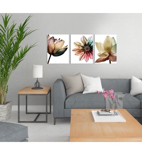 Kit Quadros de Flores