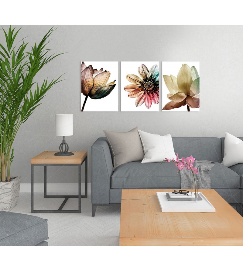 Kit Quadros de Flores