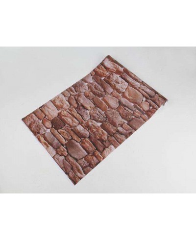 Papel de parede modelo pedras variadas, em tons de marrom, cinza e bege - Textura 23